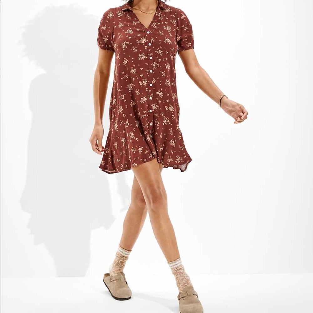 American eagle drop waist shirt dress